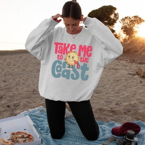 Beach Crewneck, Beachy Sweatshirt, Beach Sweatshirt, Summer Sweatshirt, Surfing Sweatshirt, Coconut Girl, Coastal Sweatshirt, Sunshine Shirt