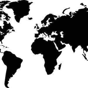 Wereldkaart SVG-bestand knippen