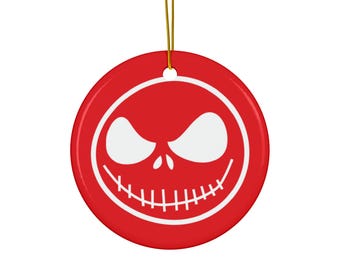 Adorno navideño de cerámica de Jack Skellington