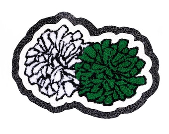 Pom Poms - Custom Embroidered Patches for Letterman Jackets, Bags - Personalized Color Design