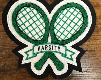 Tennis Custom Embroidered Patches for Letterman Jackets, Bags - Personalized Color Design