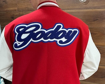 Personalized Chenille Name Color Design - Embroidered Patch for Letterman Jacket
