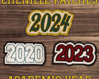 School Year Chenille Patch Letterman Jacket - Personalized Color Design