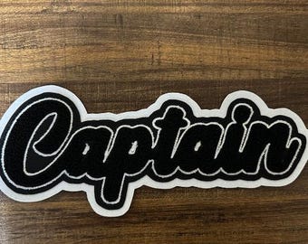 Captain Custom Embroidered Patches for Letterman Jackets, Bags - Personalized Color Design