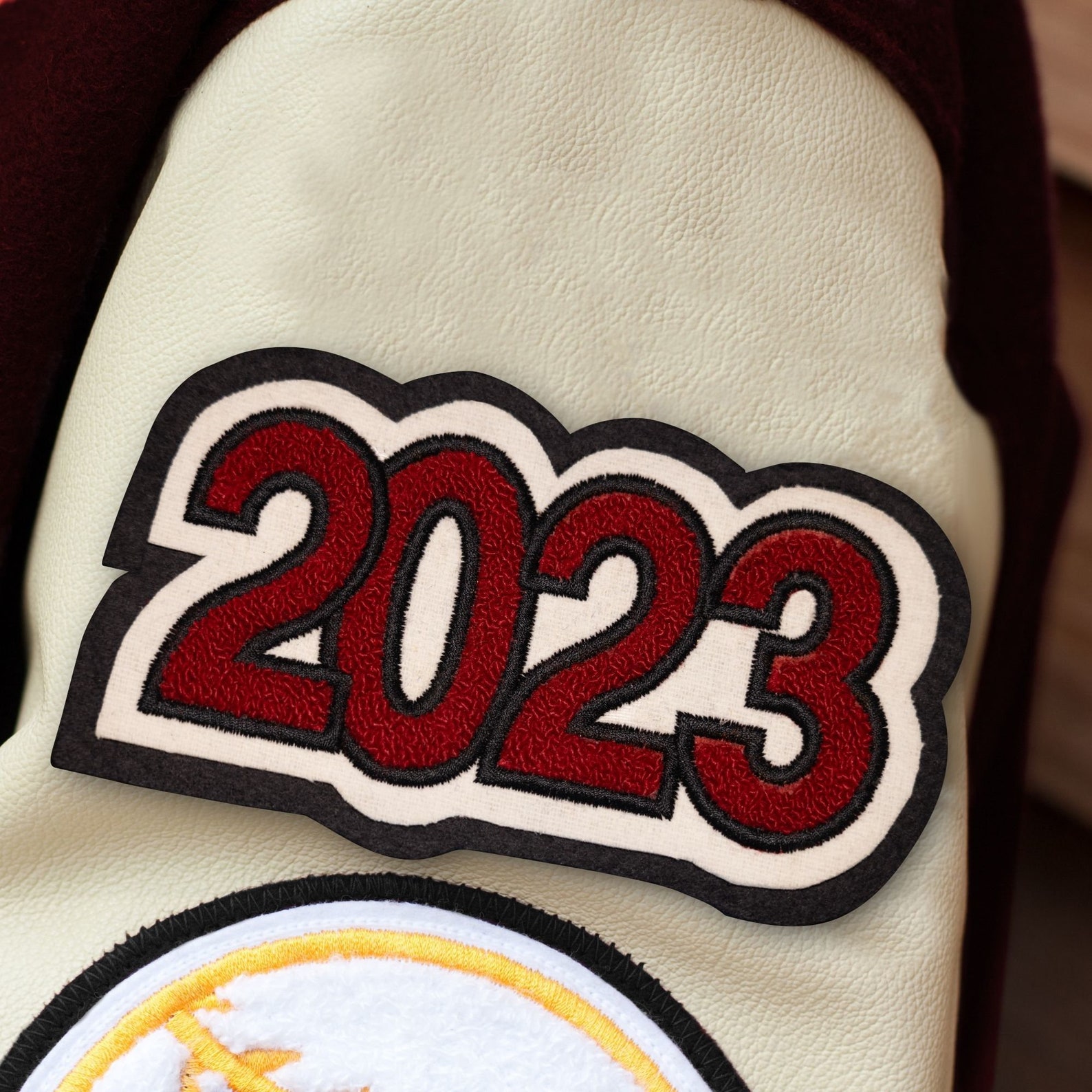 School Year Chenille Patch Letterman Jacket - Personalized Color Design ...
