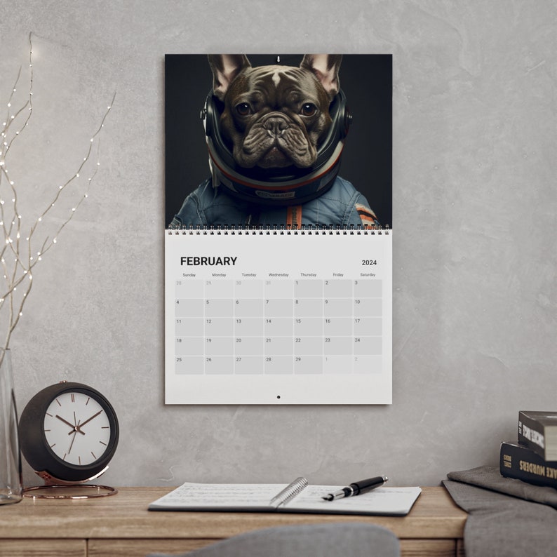 FRENCHIE FASHIONISTA Calendar 2024 Frenchie in Costume Etsy