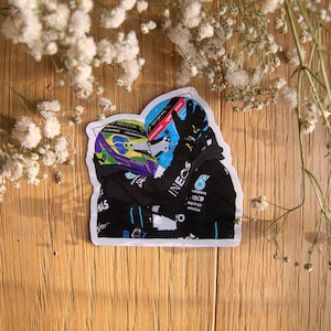 Lewis Hamilton George Russell LH44 GR63 Sticker Mercedes F1 Formula 1 driver 2023