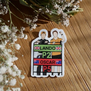 NO RESTOCK! Lando Norris Oscar Piastri Mclaren sticker Formula 1 F1 2023 driver