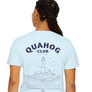 Quahog Club Lighthouse T-shirt | Rhode Island shirt | Kusteiland nautisch ontwerp