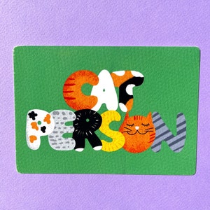 Tarjeta de felicitación para gatos, lindo regalo de cumpleaños para el mejor amigo, regalo para la persona gato, gato encantador