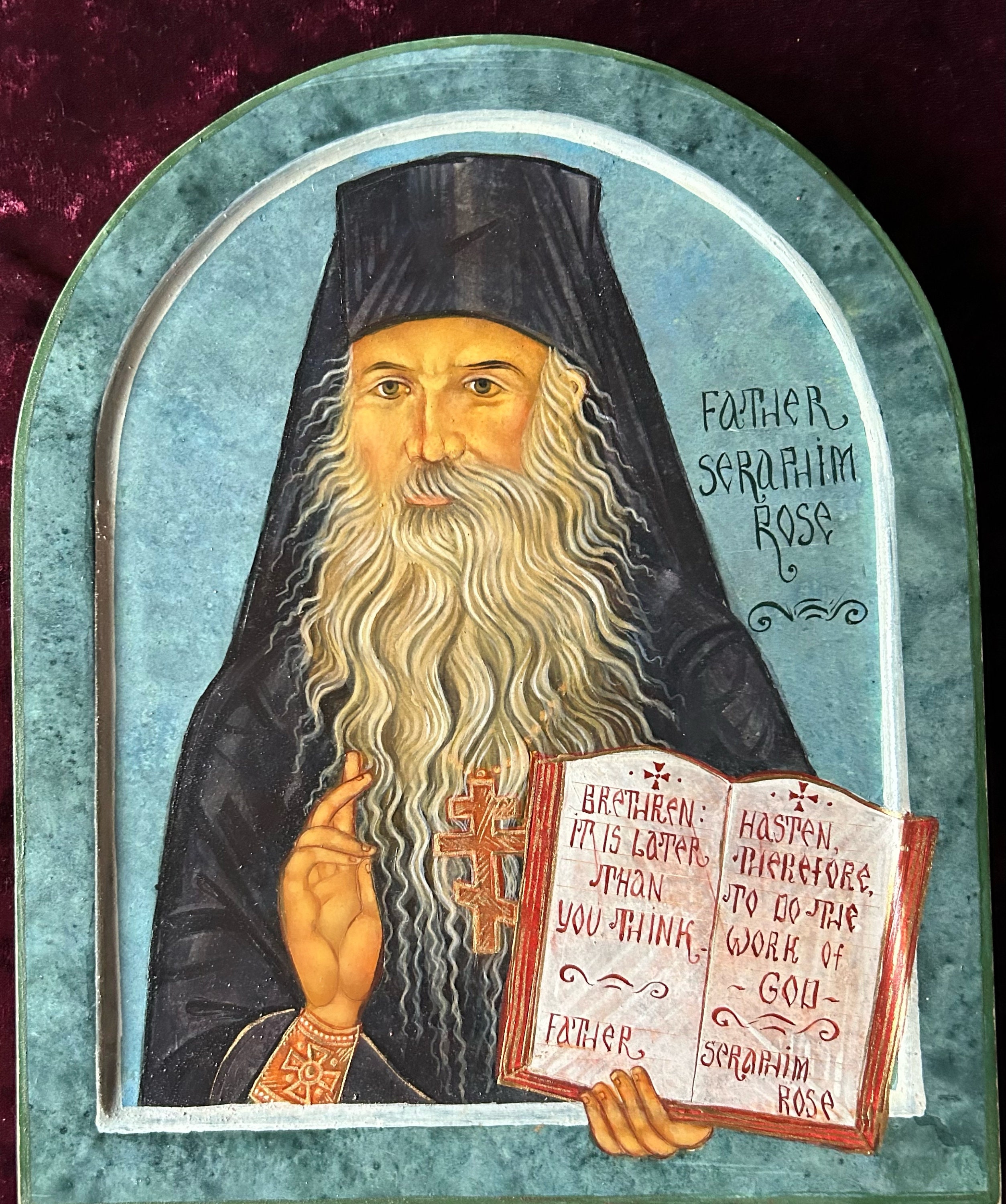 Righteous Seraphim (Rose) of Platina Icon - BlessedMart