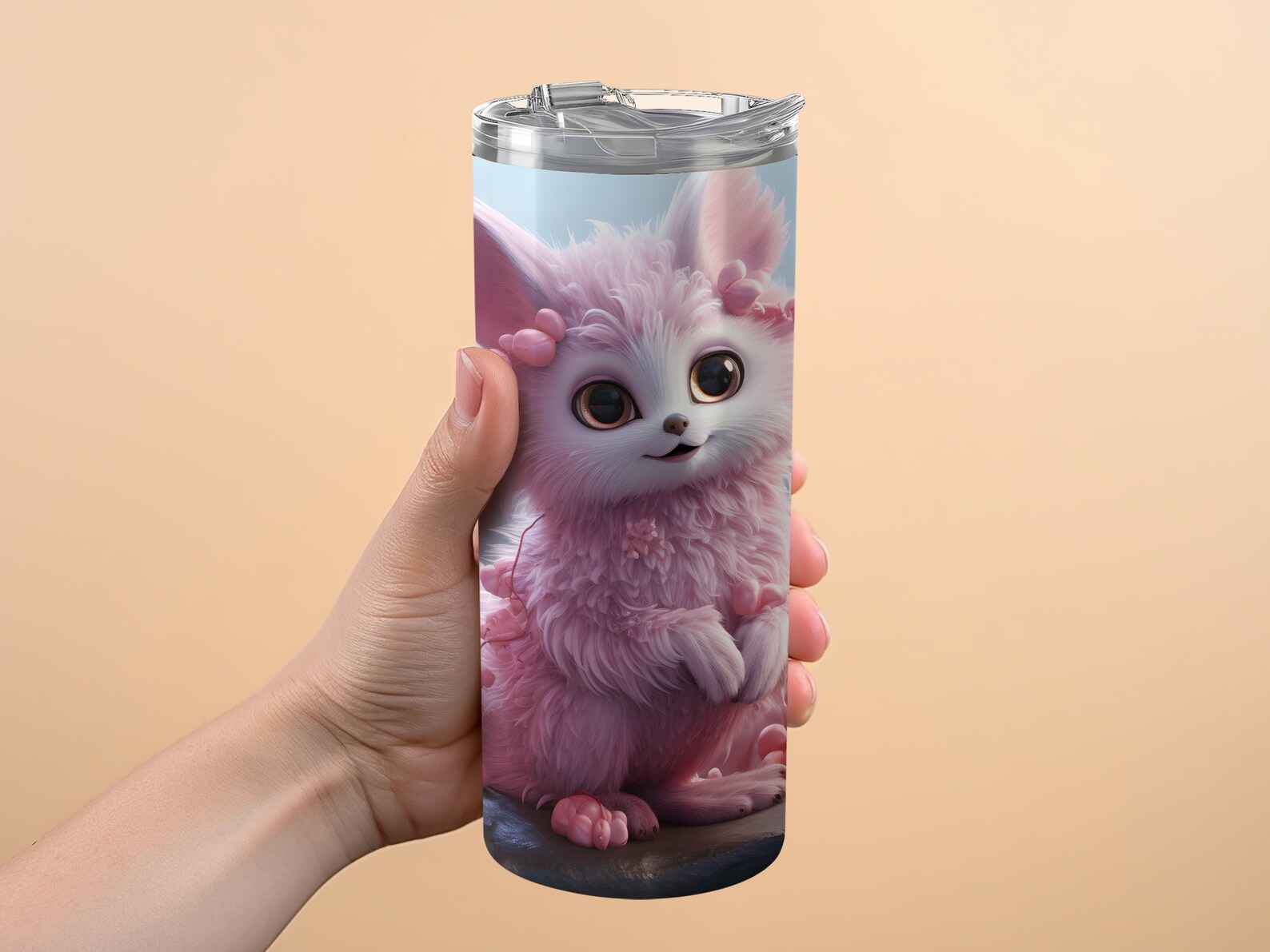 Sweets Rainbow Bunny Tumbler - Pink main image 0