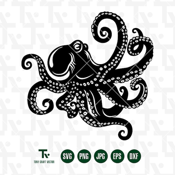 Octopus svg | Octopus Clipart svg | cut file for Cricut Silhouette | Sea animal Underwater | Octopus printable art svg | Octopus png