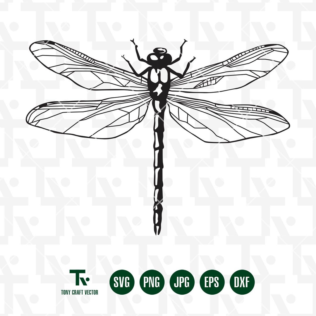 Dragonfly SVG Dragonfly Clipart Cut File for Cricut Silhouette Bug Svg ...