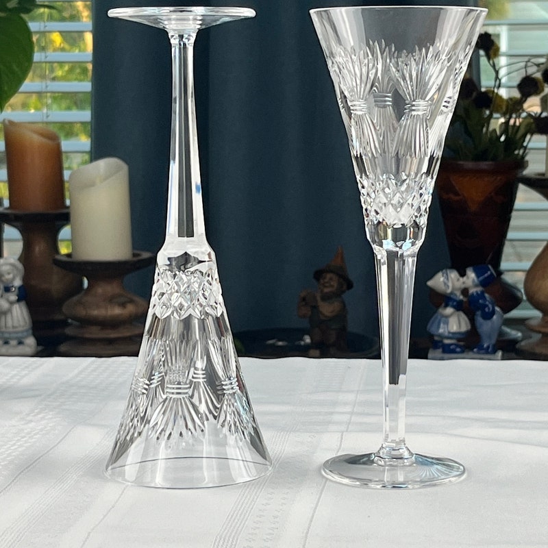 Crystal Champagne Flutes Etsy Crystal Champagne Flutes Etsy