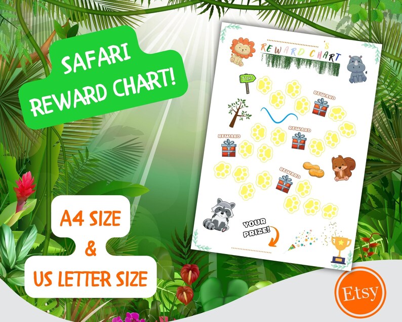 Printable Reward Chart Sticker Chart Toddler Chart Etsy Printable Reward Chart Sticker Chart Toddler Chart Etsy
