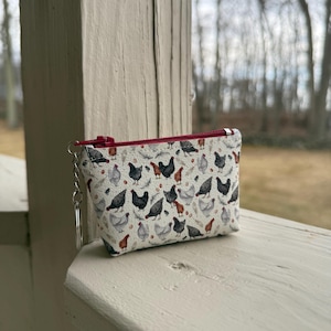 Chicken Print Keychain Coin Pouches