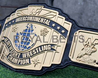 Intercontinental World Heavyweight Wrestling Championship Title Belt Adult Size CNC HD/ Ic Block Logo American Hand Tooled Strap