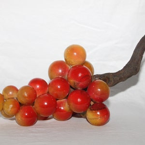 Alabaster Marble Oversized Grape Cluster - MCM - Vintage, watermelon color