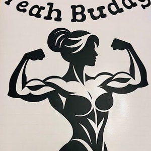 Fitness Exercise Body Builder Yeah Buddy legend Ronnie car sticker 6inx12in