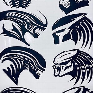Xenomorph abnormity Predator alien  -for-tat Silhouette style car sticker