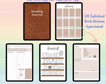 Reading Journal, Reading Tracker, Digital Reading Journal, Reading Planner, Reading Log, Book Review Journal, Goodnotes Reading Tracker