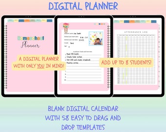 Digital Teacher Planner Templates  UNDATED Lesson Planner Academic Planner Homeschool Planner Goodnotes Template Good  Notes Planner