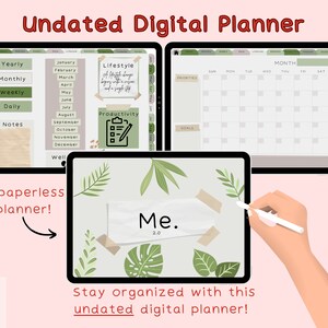 Undated Goodnotes Planner, Undated Digital Planner, iPad Planner, GoodNotes Planner, Daily, Weekly, Sage Planner, Digital Penly Planner