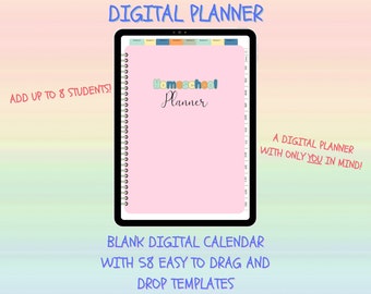 Homeschool Digital Planner Academic Planner Digital Goodnotes Template Homeschool Goodnotes Planner Home School Planner Academic Templates