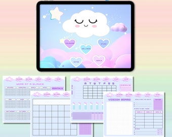 Undated Student Goodnotes Planner, Undated Digital Planner, iPad Planner, Homeschool, Daily, weekly, monthly  Planner, Digital Penly Planner