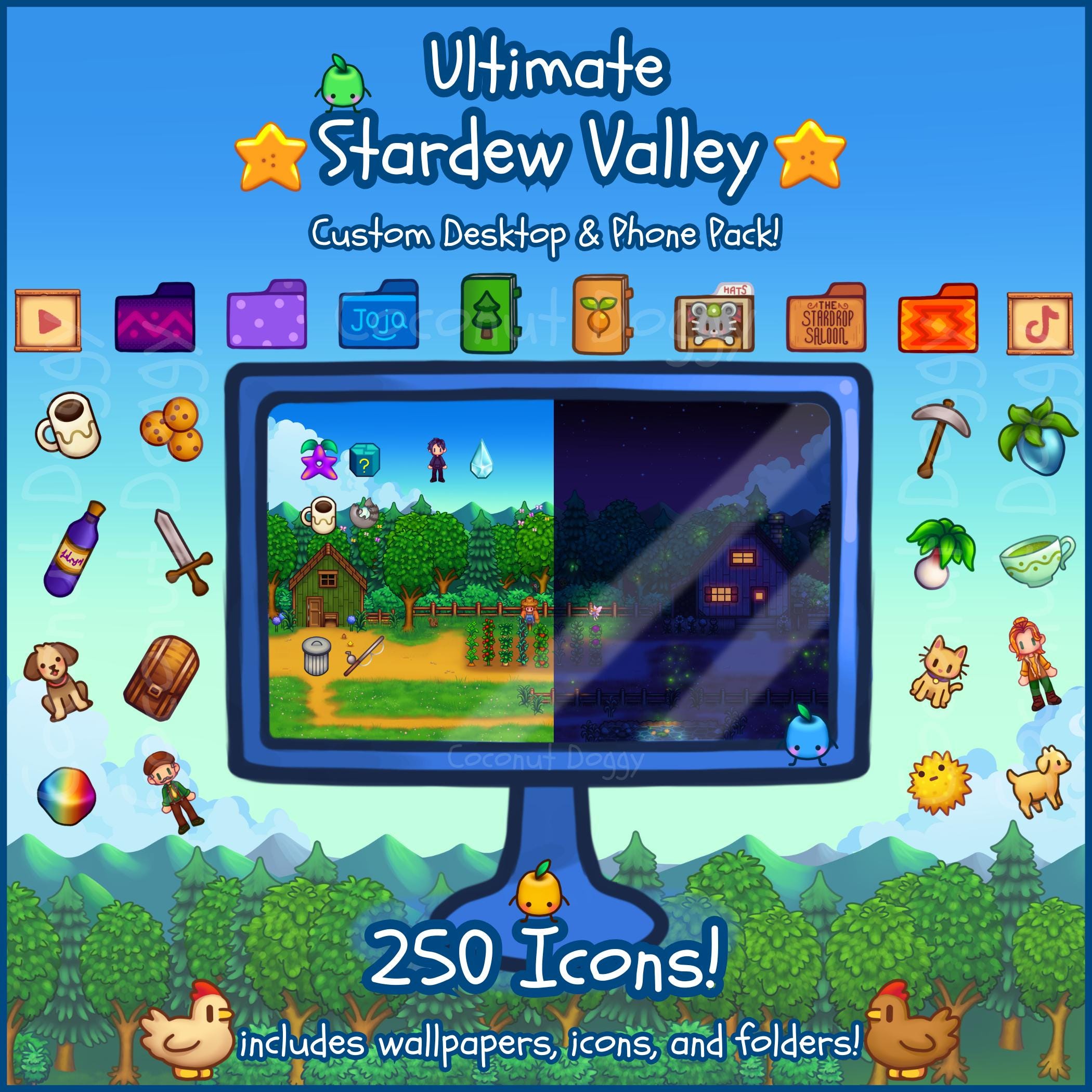 Stardew Valley Mega Pack | Desktop & Phone Theme Pack | Custom