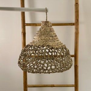 Nazha pendant light hand-woven in doum, pendant light, lampshade, chandelier image 1