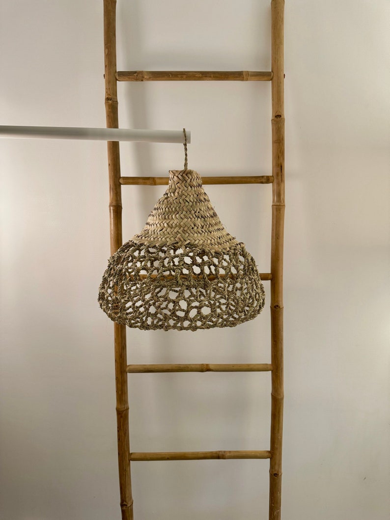 Nazha pendant light hand-woven in doum, pendant light, lampshade, chandelier image 1