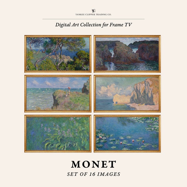 Samsung Frame TV Art Collection | Monet Set of 16 | Museum Grade Art | Impressionist Frame TV Art | French Impressionism | Art for TV