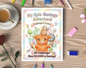 Quaderno di lavoro per un'avventura epica di risparmio / Quaderno di lavoro / Strumento divertente per tenere traccia del denaro / Pianificatore di budget stampabile / Strumento per monitorare i risparmi
