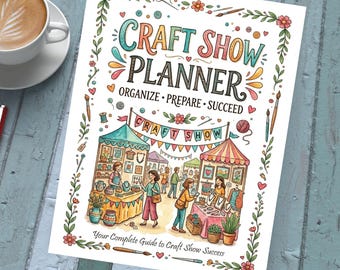 Agenda definitiva per fiere dell'artigianato / Stampabile (oltre 30 pagine) / Organizzatore per venditori / Monitoraggio di vendite, inventario e finanze