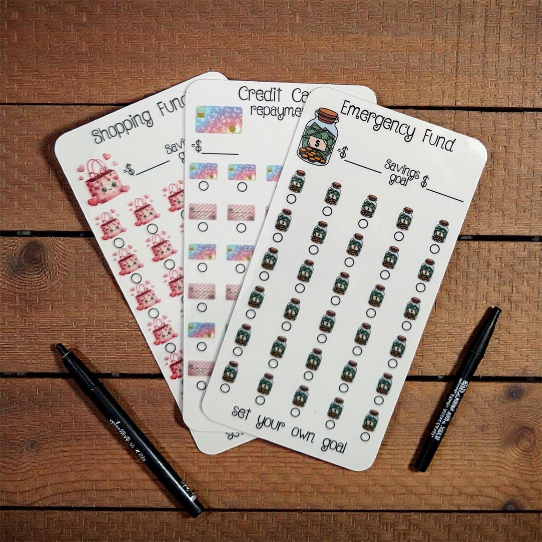 Tracker Cards.pdf Saving Tracker Cards - Etsy