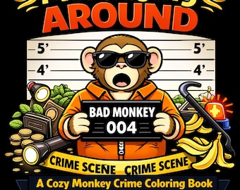 Scimmie in giro – Un accogliente libro da colorare a tema "Crimini di scimmie" (Download digitale) Libro 4 della serie