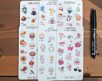 Holiday Saving Tracker Cards