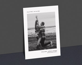 Minimalist Photo Save the Date Template | Editable Canva Design (Digital Download)