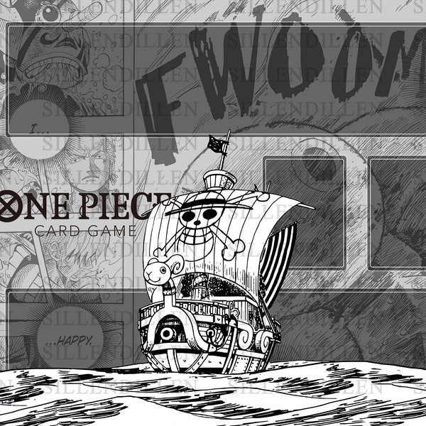 One Piece TCG Playmat: The Going Merry Manga Design - Digital Download