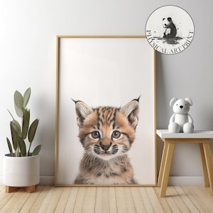 Baby Rotluchs Wand Kunst - PHYSICAL PRINT, Tier Illustration, Kinderzimmer Wand Dekor, Matte Poster