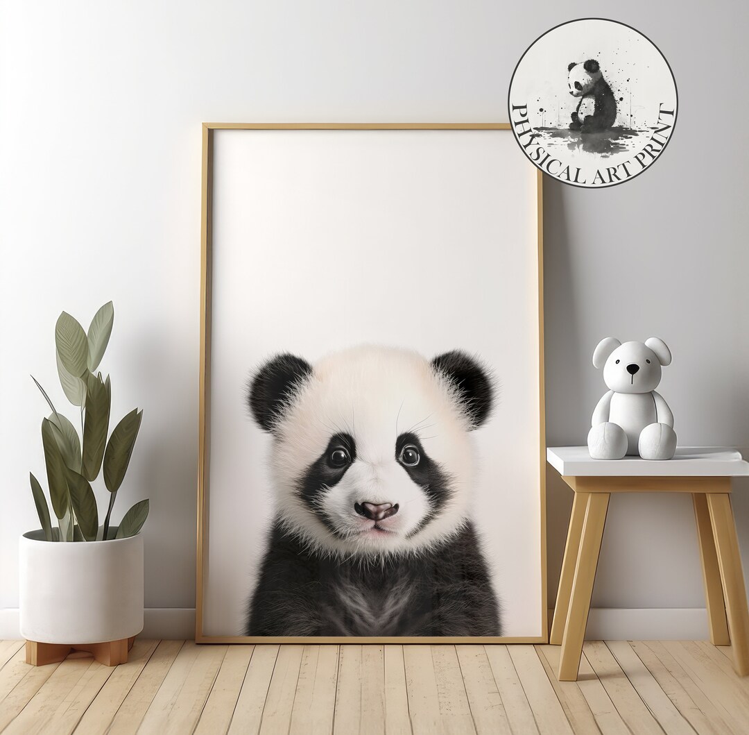 Baby Panda Bear Wall Art - PHYSICAL PRINT , Animal Illustration ...