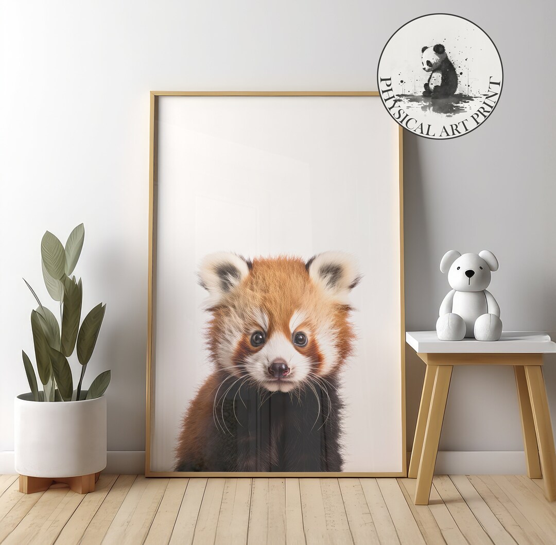 Red Panda Wall Art - PHYSICAL PRINT , Animal Illustration, Nursery Wall ...