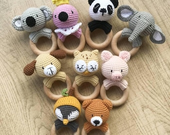 Crochet Puppy Rattle Pattern: Amigurumi Baby Toy (PDF Pattern)