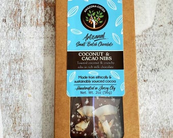 Milk Chocolate Coconut & Cocoa Nib Bar