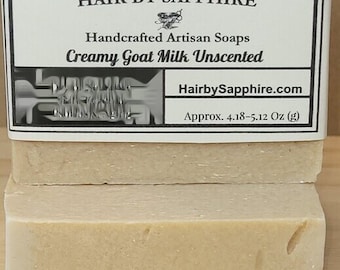 Saponetta cremosa al latte di capra, senza profumo, senza profumo, sapone al latte di capra, pelle sensibile, regalo per lei I Alpha Hydroxy I Anti-invecchiamento I Regali per lui