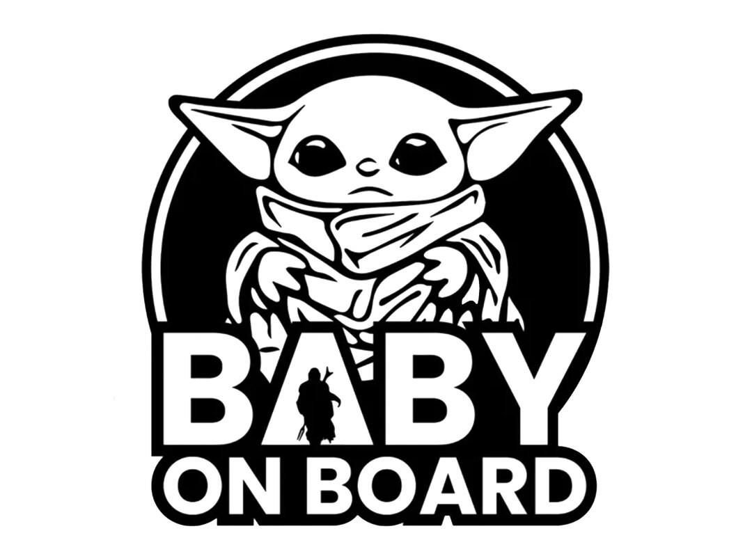 Baby Yoda Baby on Board Vinyl Decal Etsy