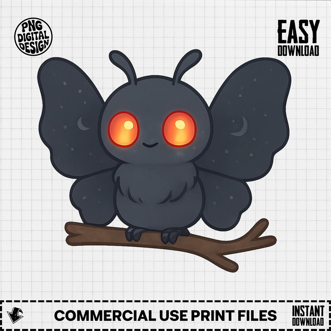 Mothman PNG, Cryptid Png, Cute Mothman, Moth Clipart, Cryptid ...