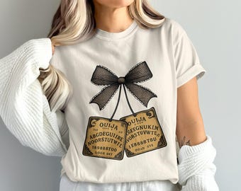Ouija Board Png, Gothic Bow Clipart, Halloween Png, Witchcraft Png, Spooky Sublimation, Digital Download, Spirit Board Design
